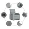 vidaXL Fauteuil inclinable gris clair tissu