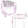 vidaXL Ensemble à manger jardin coussins 3pcs marron poly rotin verre