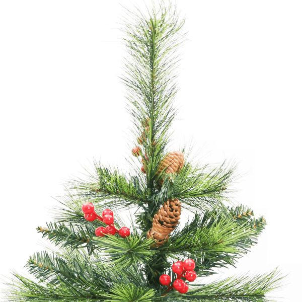 vidaXL Sapin de No&euml;l artificiel avec pommes de pin et baies 150 cm