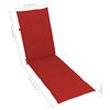 vidaXL Chaise longue d'ext&eacute;rieur repose-pied et coussin Acacia solide