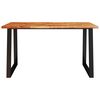 vidaXL Table &agrave; manger 140x80x75 cm bois d'acacia solide &agrave; bord vif