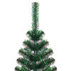 vidaXL Sapin de No&euml;l artificiel pointes iridescentes Vert 240 cm PVC