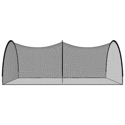 vidaXL Filet pour cage de frappe de baseball Noir 500x400x250 cm