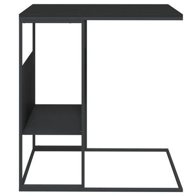 vidaXL Table d'appoint Noir 55x36x59,5 cm Bois d'ingénierie