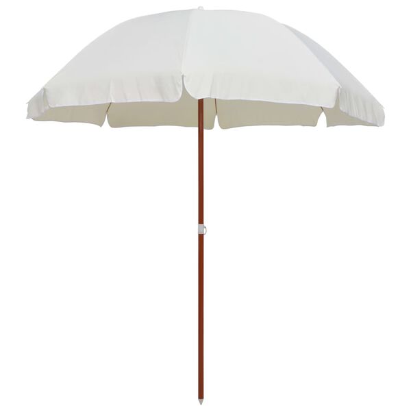 vidaXL Parasol de jardin avec m&acirc;t en acier 240 cm Sable