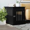 vidaXL Meuble de cage pour chiens noir 55x75x65 cm bois d'ing&eacute;nierie