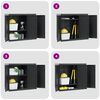 vidaXL Armoire de rangement d'ext&eacute;rieur noir 97x37x85 cm PP