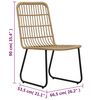vidaXL Ensemble de bistro 3 pcs Résine tressée Chêne