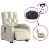 vidaXL Fauteuil inclinable de massage électrique crème similicuir