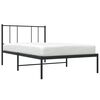 vidaXL Cadre de lit m&eacute;tal sans matelas avec t&ecirc;te de lit noir 100x200cm