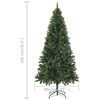 vidaXL Arbre de Noël artificiel pré-éclairé pommes de pin vert 180 cm