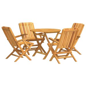 vidaXL Ensemble à manger de jardin 5 pcs Bois de teck massif