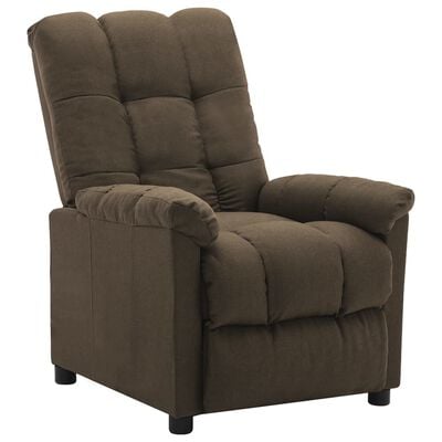 vidaXL Fauteuil inclinable électrique marron tissu