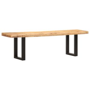 vidaXL Banc 160 cm Bois de manguier brut massif et acier