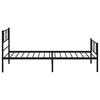 vidaXL Cadre de lit m&eacute;tal sans matelas avec pied de lit noir 100x190cm