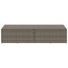 vidaXL Boîte de rangement de jardin gris 220x50x58 cm résine tressée