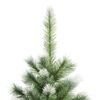 vidaXL Sapin de No&euml;l artificiel &agrave; charni&egrave;res avec neige floqu&eacute;e 210 cm
