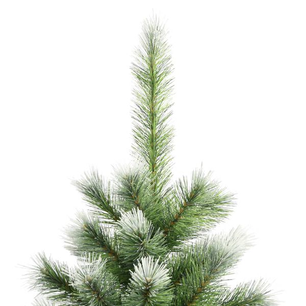 vidaXL Sapin de No&euml;l artificiel &agrave; charni&egrave;res avec neige floqu&eacute;e 210 cm
