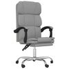 vidaXL Fauteuil inclinable de bureau gris clair tissu