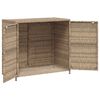 vidaXL Armoire de rangement de jardin beige 83x45x76 cm r&eacute;sine tress&eacute;e