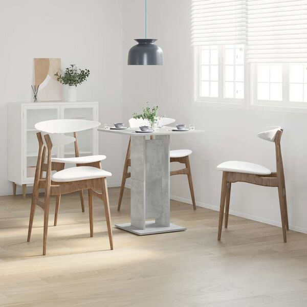 vidaXL Table de bistro Gris b&eacute;ton 60x60x75 cm Bois d'ing&eacute;nierie