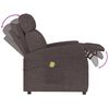 vidaXL Fauteuil de massage Marron fonc&eacute; Tissu