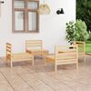 vidaXL Salon de jardin 4 pcs Bois de pin massif