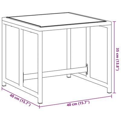 vidaXL Tabourets de jardin 4 pcs noir acier et textilène