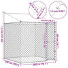 vidaXL Cage pour chien 200 x 200 x 258 cm Acier et PE