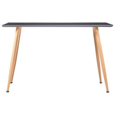 vidaXL Table de salle à manger Gris et chêne 120x60x74 cm MDF