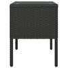 vidaXL Table d'appoint noir 53x37x48 cm poly rotin et verre trempé