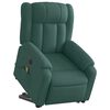 vidaXL Fauteuil inclinable de massage électrique vert foncé tissu