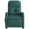 vidaXL Fauteuil inclinable de massage vert foncé tissu