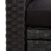 vidaXL Salon de jardin 6 pcs avec coussins R&eacute;sine tress&eacute;e Noir