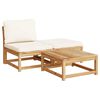 vidaXL Salon de jardin avec coussins 5 pcs Bois d'acacia solide