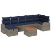 vidaXL Ensemble de canap&eacute; de jardin avec coussin 8 pcs Gris polyrotin