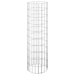 vidaXL Poteau &agrave; gabion circulaire Acier galvanis&eacute; &Oslash;30x100 cm