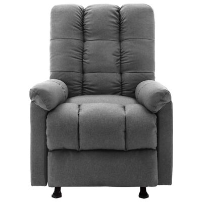 vidaXL Fauteuil de massage inclinable Gris clair Tissu