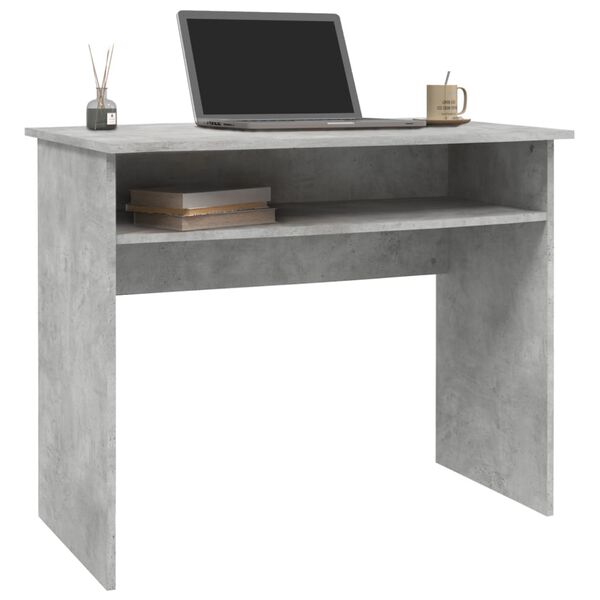 vidaXL Bureau Gris b&eacute;ton 90x50x74 cm Bois d'ing&eacute;nierie