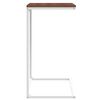 vidaXL Table d'appoint Blanc 55x35x66 cm Bois d'ing&eacute;nierie