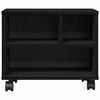 vidaXL Support d'imprimante Ch&ecirc;ne noir 41 x 32 x 34,5 cm