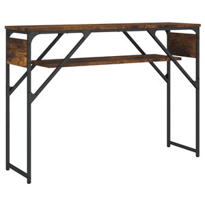 vidaXL Table console avec &eacute;tag&egrave;re ch&ecirc;ne fum&eacute; 105x30x75 cm
