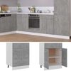 vidaXL Armoire de plancher à tiroir Gris béton Bois d’ingénierie