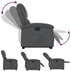 vidaXL Fauteuil inclinable &eacute;lectrique gris similicuir