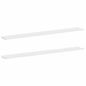 vidaXL &Eacute;tag&egrave;res murales 2 pcs Blanc 115x9x3 cm
