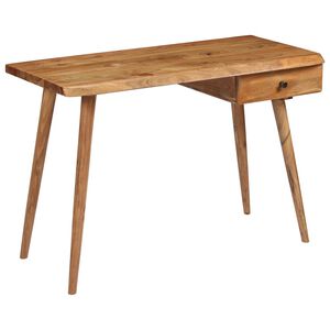 vidaXL Table &agrave; &eacute;crire Bois d'acacia massif 110 x 50 x 76 cm