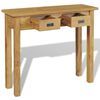 vidaXL Table console teck massif 90x30x80 cm