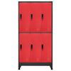 vidaXL Armoire &agrave; casiers Anthracite et rouge 90x45x180 cm Acier