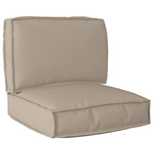 vidaXL Set de coussins de palette 2 pcs Taupe Tissu Oxford
