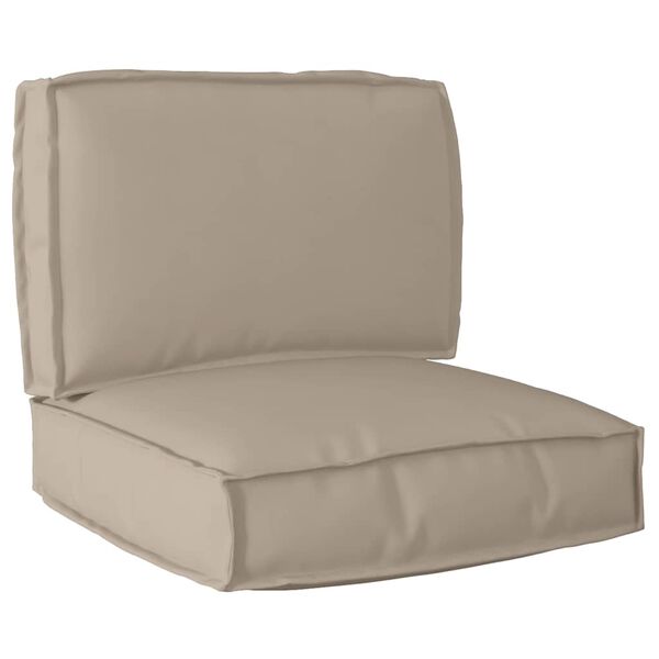 vidaXL Set de coussins de palette 2 pcs Taupe Tissu Oxford